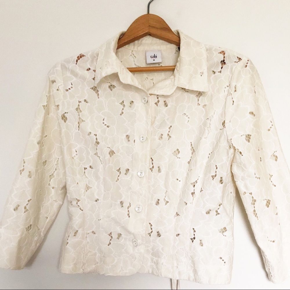 CAbi Style 5162, Off-White Portrait Jacket, Medium